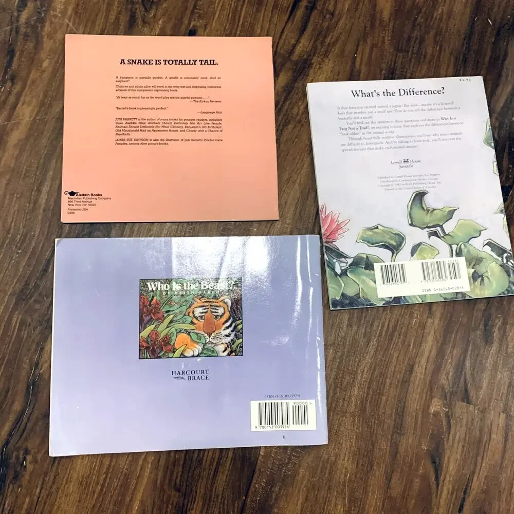 3 Animal Books Nature Science Children's Paperbacks